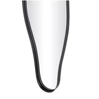 Specchio da Parete Nero Ondulato Sottile, Cornice in Metallo, Singolo, 59"H x 11.75"W