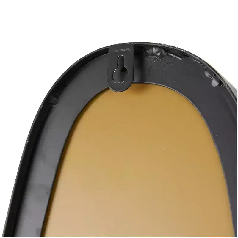 Specchio da Parete Nero Ondulato Sottile, Cornice in Metallo, Singolo, 59"H x 11.75"W