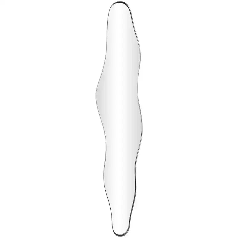 Specchio da Parete Nero Ondulato Sottile, Cornice in Metallo, Singolo, 59"H x 11.75"W