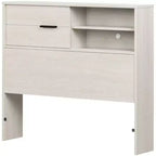 Testiera per Letto Singolo per Bambini con Contenitore, Rovere Grigio / Rovere Invernale