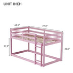 Letto a Castello a Terra Rosa con 2 Letti Singoli e Scaletta, Legno Massello, 2 Posti Letto
