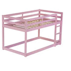 Letto a Castello a Terra Rosa con 2 Letti Singoli e Scaletta, Legno Massello, 2 Posti Letto