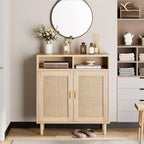 Mobile credenza in rattan naturale – Anta singola/doppia, altezza 91 cm