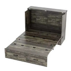 Grigio/Bianco, Letto a scomparsa Full/Queen con stazione di ricarica e cassetto portaoggetti, 1 posto letto