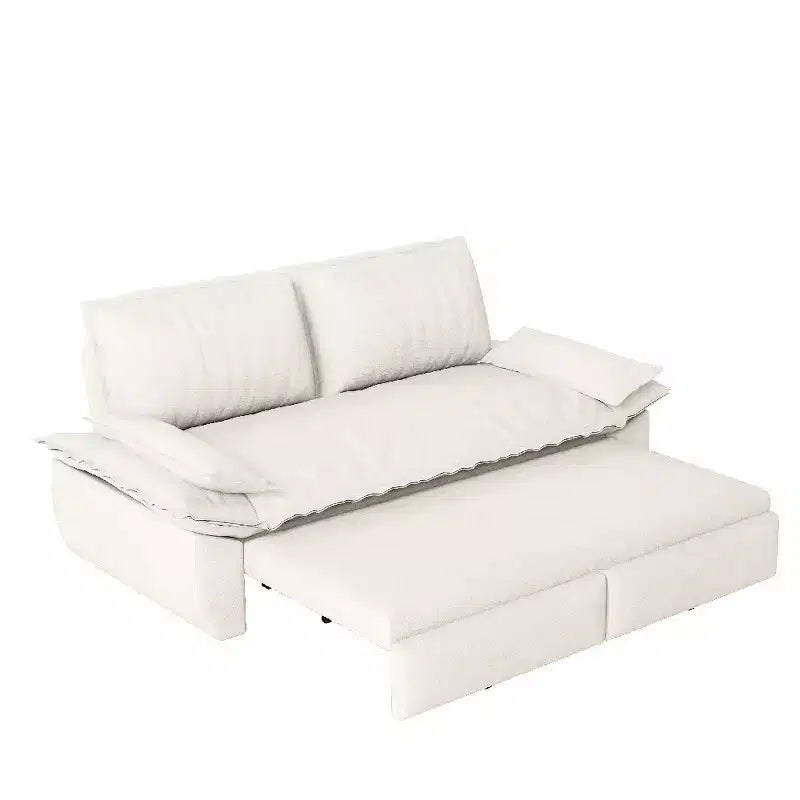 Divano letto convertibile 3 in 1 in velluto beige/nero/grigio/rosa, divano letto a 2 posti estraibile queen size