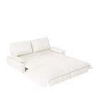 Divano letto convertibile 3 in 1 in velluto beige/nero/grigio/rosa, divano letto a 2 posti estraibile queen size