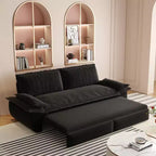 Divano letto convertibile 3 in 1 in velluto beige/nero/grigio/rosa, divano letto a 2 posti estraibile queen size