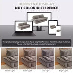 Divano letto convertibile 3 in 1 in velluto beige/nero/grigio/rosa, divano letto a 2 posti estraibile queen size