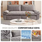 Divano letto convertibile 3 in 1 in velluto beige/nero/grigio/rosa, divano letto a 2 posti estraibile queen size