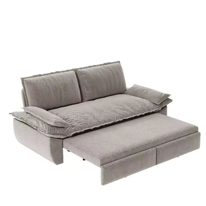 Divano letto convertibile 3 in 1 in velluto beige/nero/grigio/rosa, divano letto a 2 posti estraibile queen size