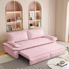 Divano letto convertibile 3 in 1 in velluto beige/nero/grigio/rosa, divano letto a 2 posti estraibile queen size