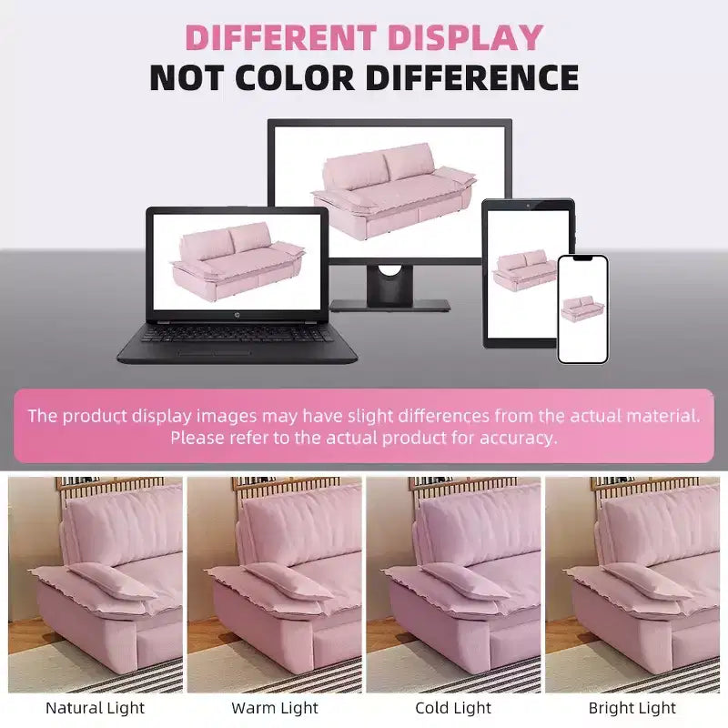 Divano letto convertibile 3 in 1 in velluto beige/nero/grigio/rosa, divano letto a 2 posti estraibile queen size