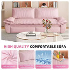 Divano letto convertibile 3 in 1 in velluto beige/nero/grigio/rosa, divano letto a 2 posti estraibile queen size