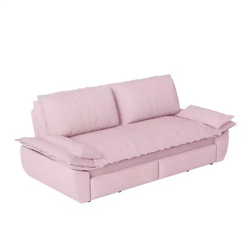 Divano letto convertibile 3 in 1 in velluto beige/nero/grigio/rosa, divano letto a 2 posti estraibile queen size