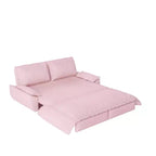 Divano letto convertibile 3 in 1 in velluto beige/nero/grigio/rosa, divano letto a 2 posti estraibile queen size
