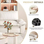 Divano letto convertibile 3 in 1 in velluto beige/nero/grigio/rosa, divano letto a 2 posti estraibile queen size
