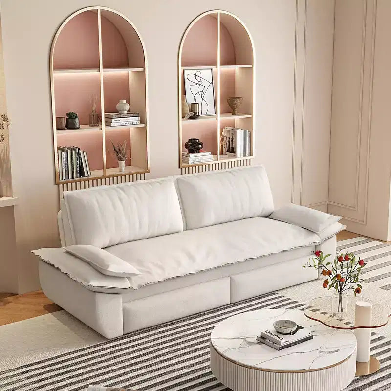 Whisen 3-in-1 Queen Velvet Sleeper Pull Out Sofa Bed, Convertible Loveseat Sofa Couch