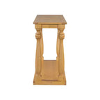 Consolle beige, gambe a vaso con ripiano inferiore, 1 posto