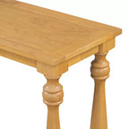 Consolle beige, gambe a vaso con ripiano inferiore, 1 posto