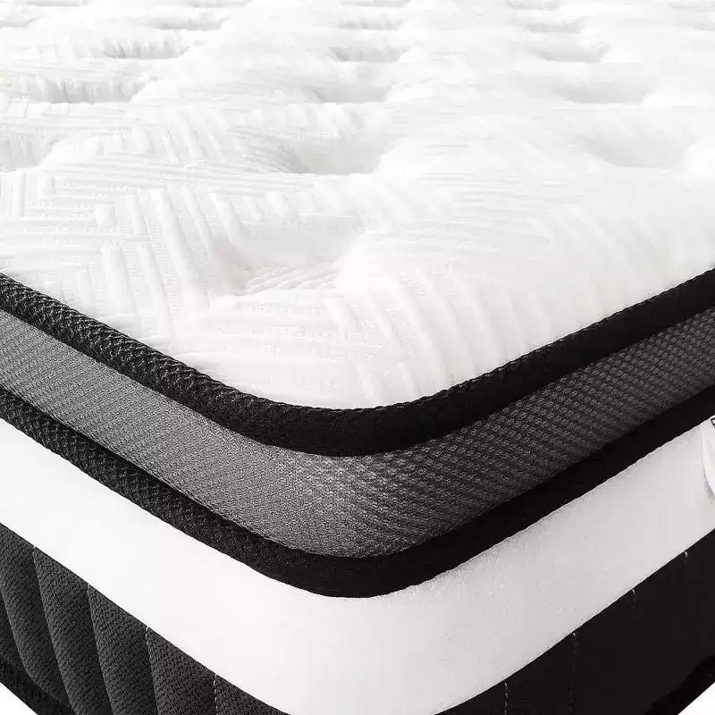 Materasso Ibrido White King, 35,5 cm Medio Rigido, per 2 Persone