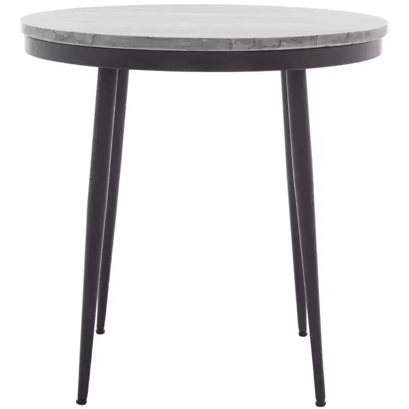Nylah Marble Side Table - ACC3716 - Grey Marble/Black - Safavieh