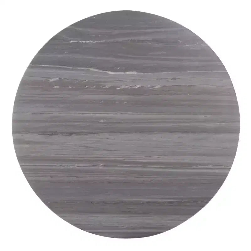 Tavolino d'appoggio rotondo in marmo grigio e nero, 1 persona