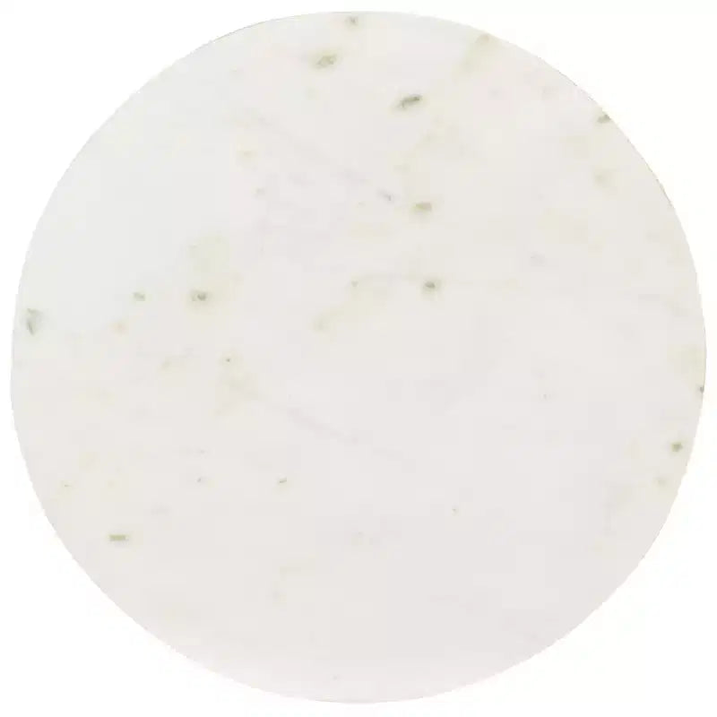 Tavolino rotondo con ripiano in marmo – Nero/Avorio, Oro/Avorio, Argento/Nero