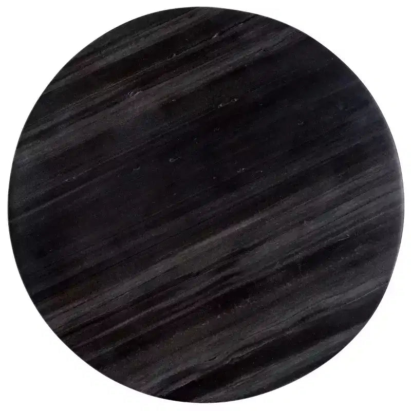 Tavolino rotondo con ripiano in marmo – Nero/Avorio, Oro/Avorio, Argento/Nero