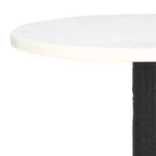 Tavolino rotondo con ripiano in marmo – Nero/Avorio, Oro/Avorio, Argento/Nero