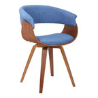 Sedia da pranzo in lino color antracite, gambe in legno nero, 1 posto a sedere