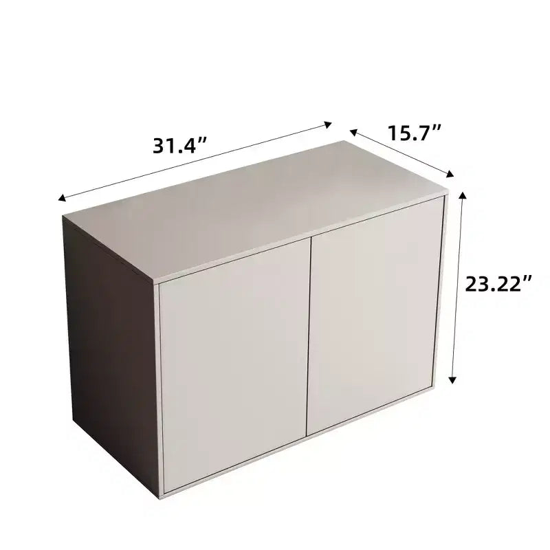 Mobile Contenitore Cream con Apertura a Pressione, 2 Ante / 3 Cassetti, Singolo