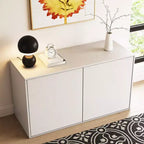 Mobile Contenitore Cream con Apertura a Pressione, 2 Ante / 3 Cassetti, Singolo