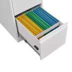 Cassettiera Verticale in Metallo Nera/Bianca con Serratura, 3 o 4 Cassetti, per Ufficio Domestico Monoposto