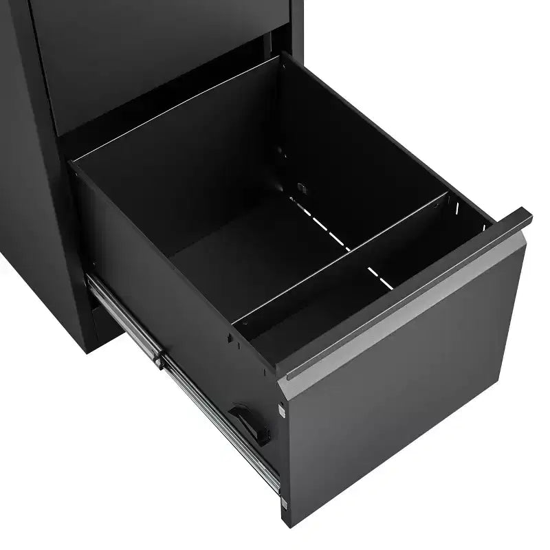 Cassettiera Verticale in Metallo Nera/Bianca con Serratura, 3 o 4 Cassetti, per Ufficio Domestico Monoposto