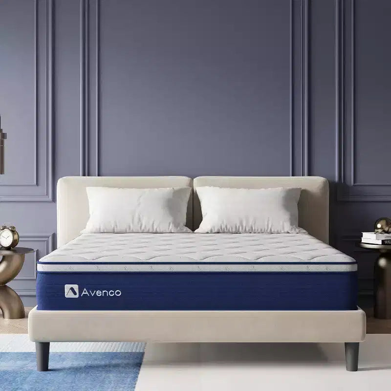 Avenco 12 inch Medium Firm Hybrid Memory Foam/Coil Blend Mattress in a Box