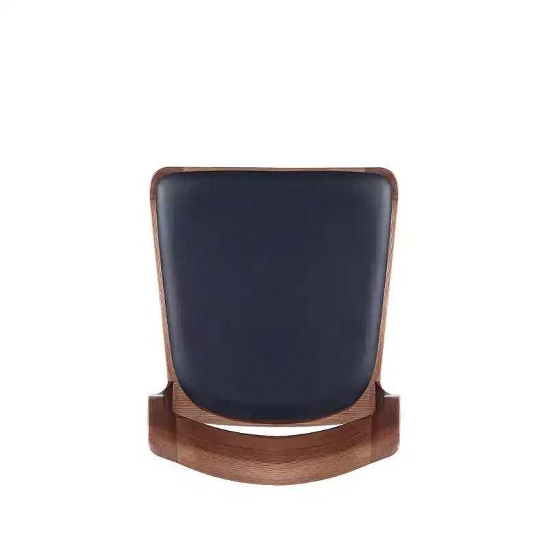 Set di 2 sedie da pranzo impilabili senza braccioli in similpelle nera
