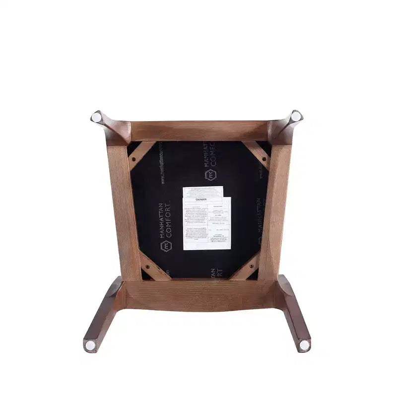 Set di 2 sedie da pranzo impilabili senza braccioli in similpelle nera