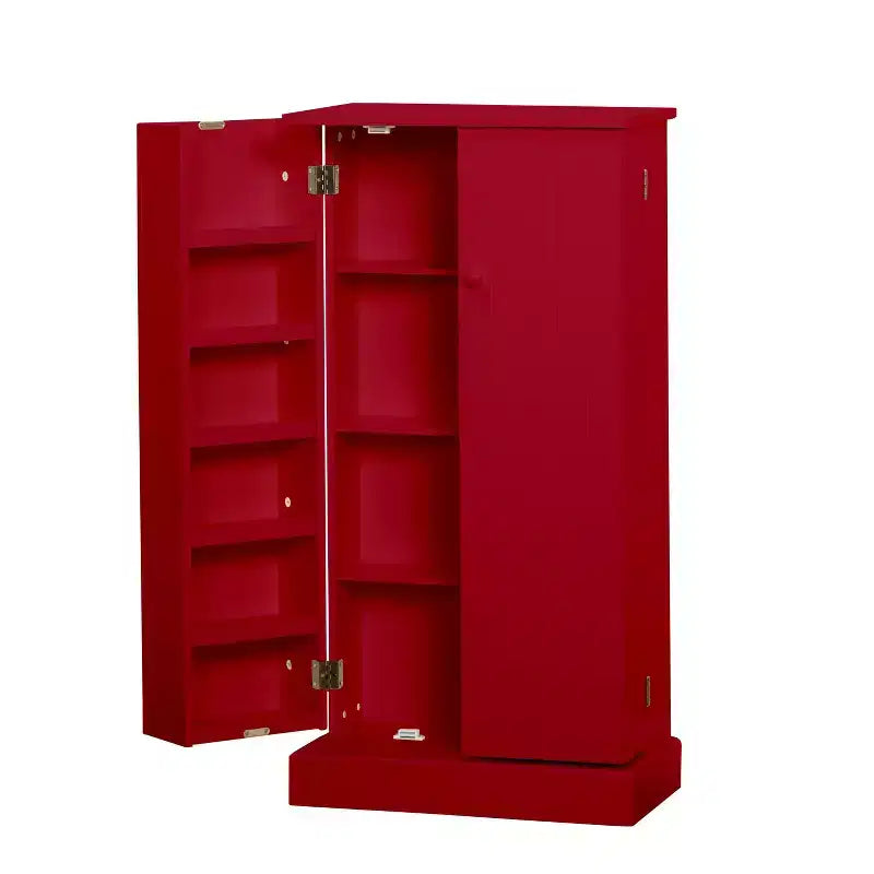 Mobile Contenitore Rosso, Stile Transizionale, 2 Ante, Montaggio da 1 Persona