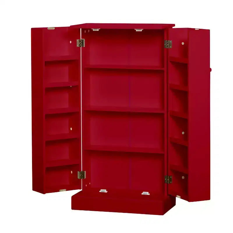 Mobile Contenitore Rosso, Stile Transizionale, 2 Ante, Montaggio da 1 Persona