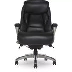 Sedia da ufficio direzionale Opportunity Gray in pelle rigenerata, altezza regolabile, 1 posto