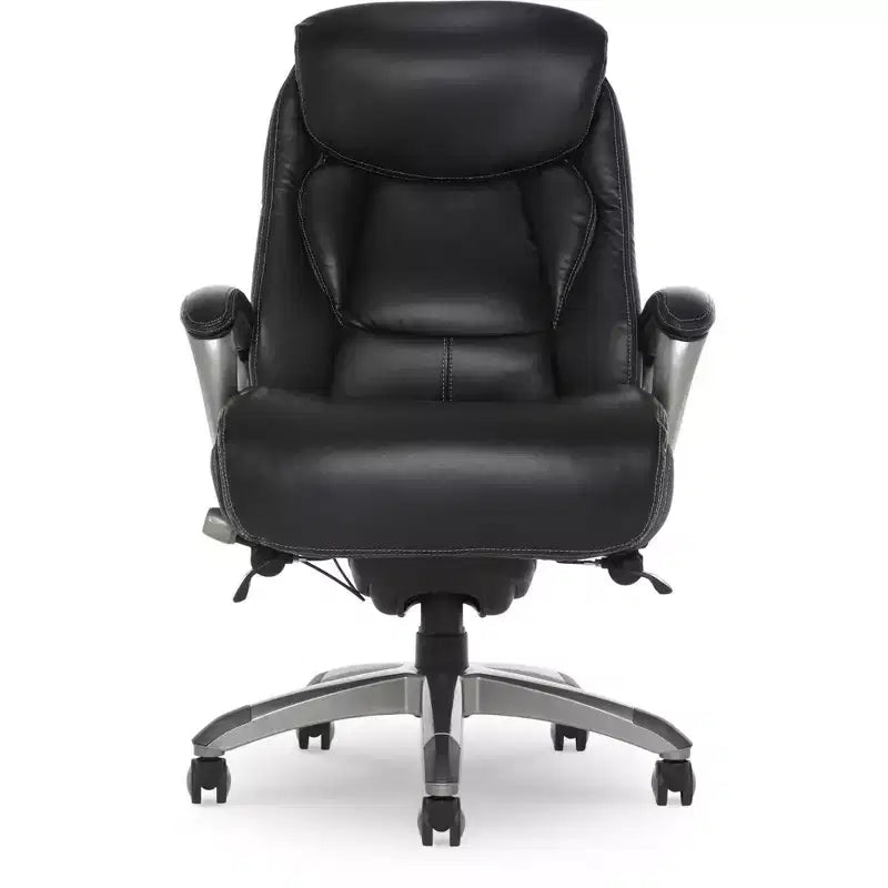Sedia da ufficio direzionale Opportunity Gray in pelle rigenerata, altezza regolabile, 1 posto
