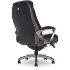 Sedia da ufficio direzionale Opportunity Gray in pelle rigenerata, altezza regolabile, 1 posto