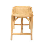 Panca ovale d'appoggio in rattan marrone naturale - 1 posto