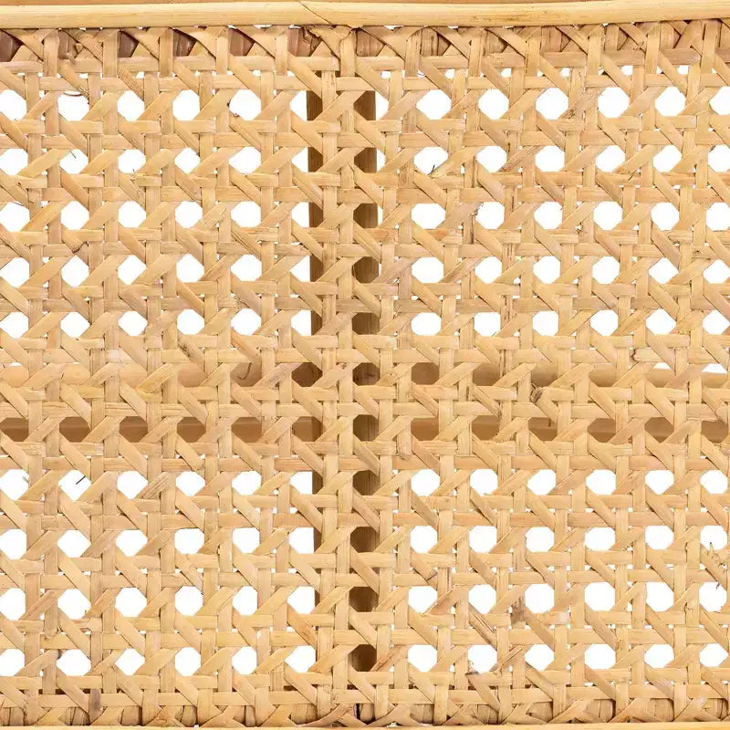 Panca ovale d'appoggio in rattan marrone naturale - 1 posto