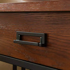 Comodino Ash Brown con cassetto e ripiano, per una persona
