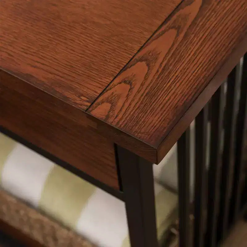 Comodino Ash Brown con cassetto e ripiano, per una persona