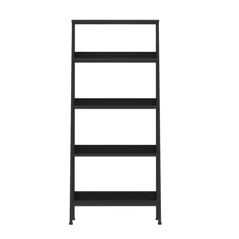 Libreria a scaletta bianca a 4 ripiani, stile tradizionale, monoposto