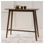 Tavolo bar rettangolare in rovere/noce, 2 posti, H 106,7 cm
