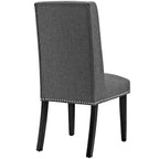 Sedia da pranzo senza braccioli in tessuto grigio/verde acqua, 1 posto a sedere