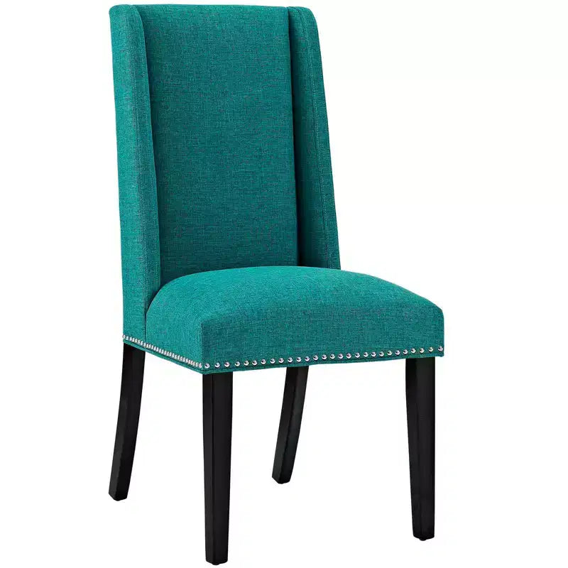 Sedia da pranzo senza braccioli in tessuto grigio/verde acqua, 1 posto a sedere